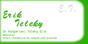 erik teleky business card